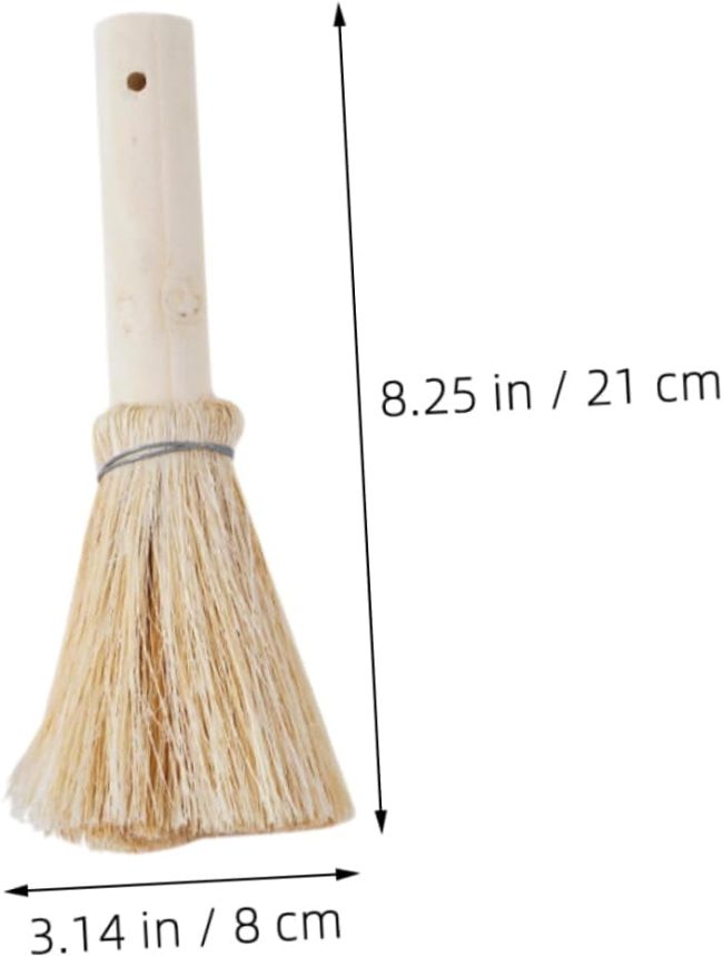 2-piece Dish Scrub Brush Set Natural Coconut Palm Pot Brush Extended Handle Gentle on Cookware Oil Resistant Bristles Ergonomic Wooden Handle Kitchen - Image 2