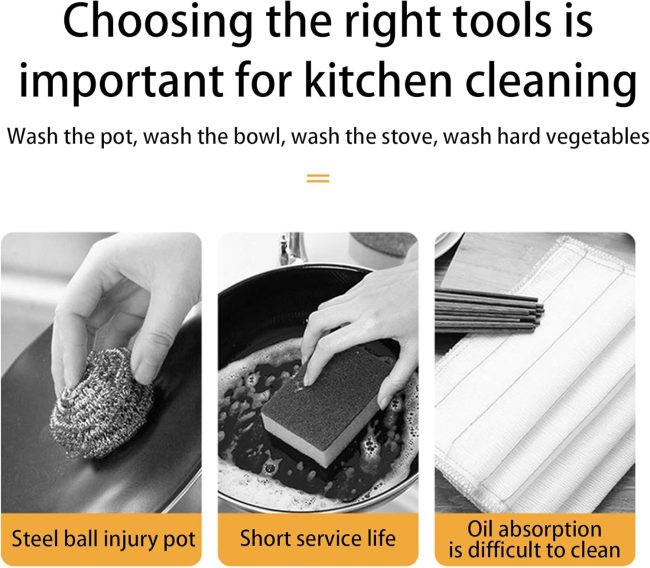 Natural Sisal Dish Washing Brush Bamboo Round Scrub Brush Pots Pans Vegetables Household Cleaning Brush… (Palm) - Image 2
